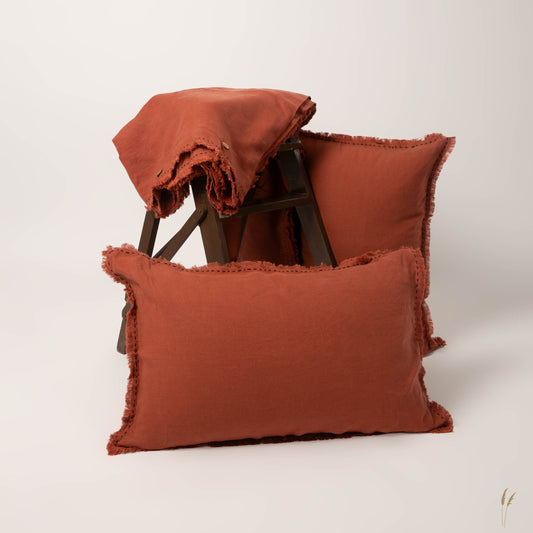 Earth Brown Linen Duvet Set