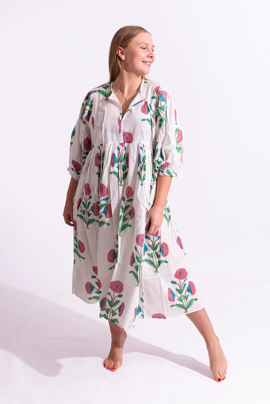 Cotton Petaline Dress - Maxi