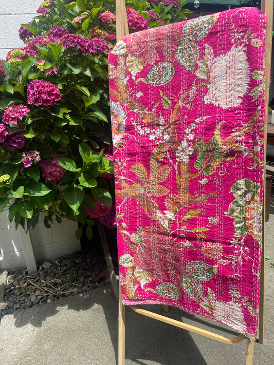 Lilia Hand-stitched Cotton Bedspread