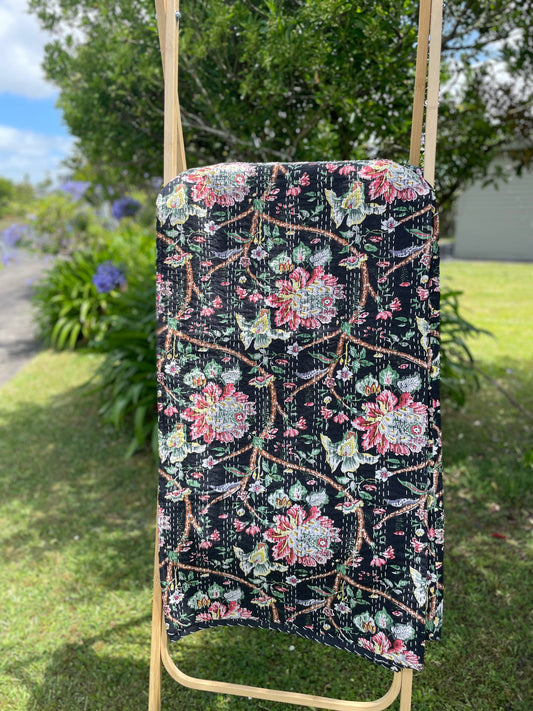 Ivy Hand-stitched Cotton Bedspread