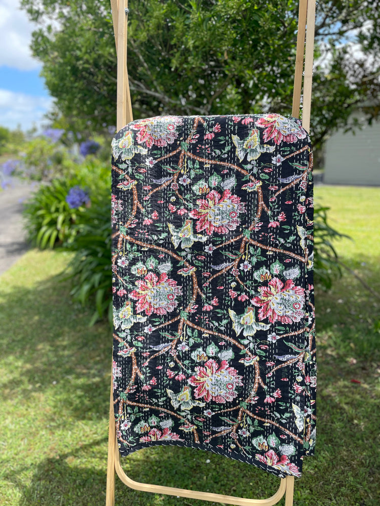 Ivy Hand-stitched Cotton Bedspread