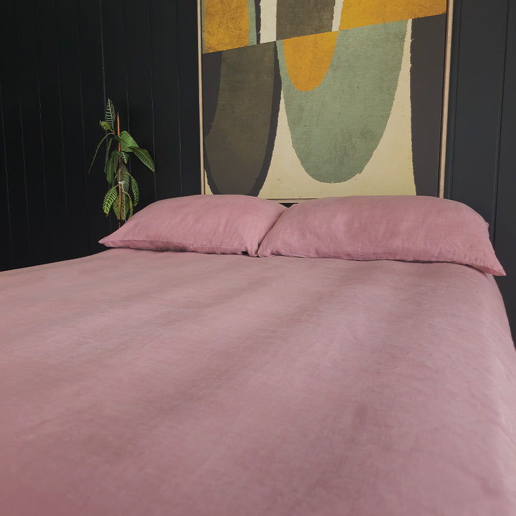 Lavender Fields Linen Flatsheet Set