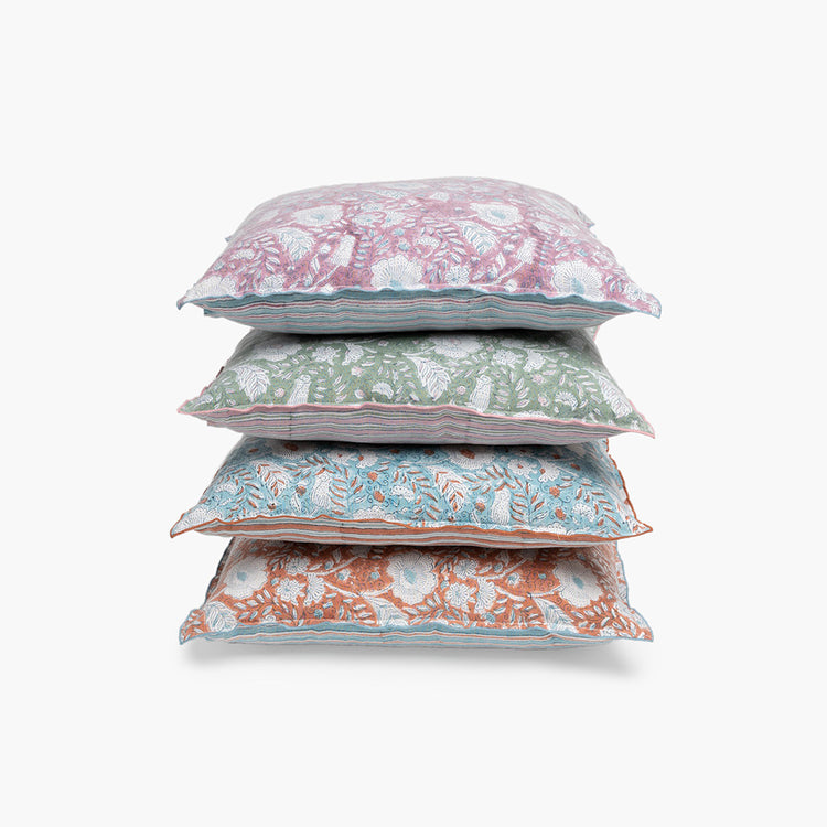 Linen Marlowe Reversible Euro Cushion Cover - Sage Green