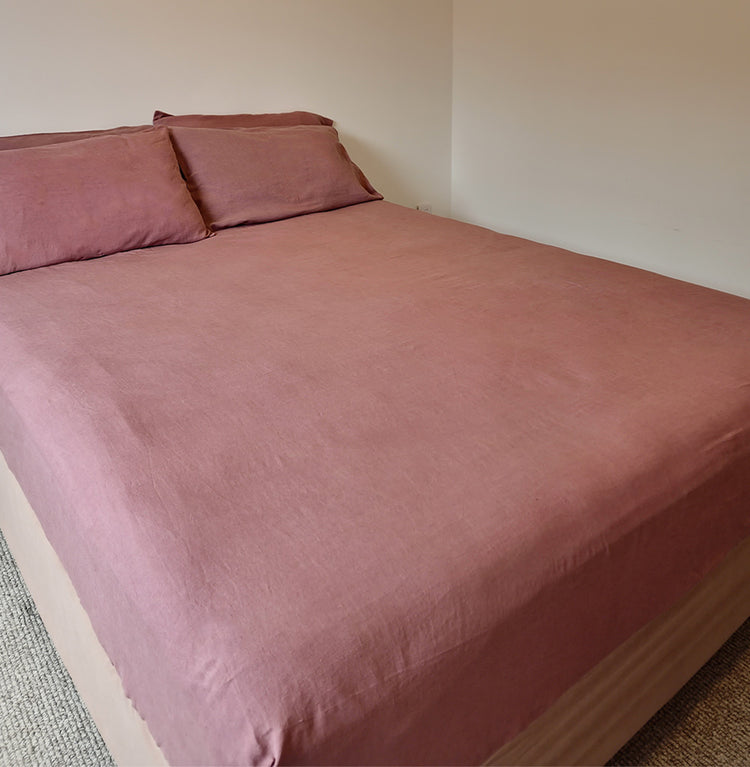 Lavender Fields Linen Fitted Sheet