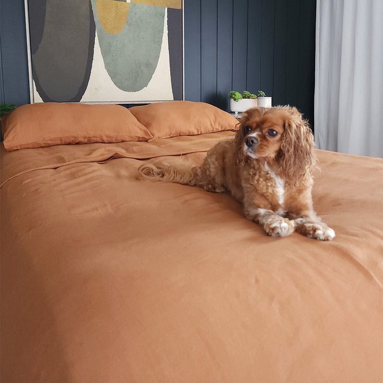 Spice Kissed Linen Fitted Sheet