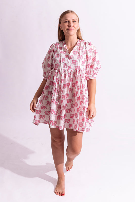 Cotton Mikado Dress - Mini