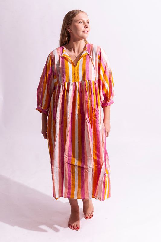 Cotton Sangria Dress - Maxi