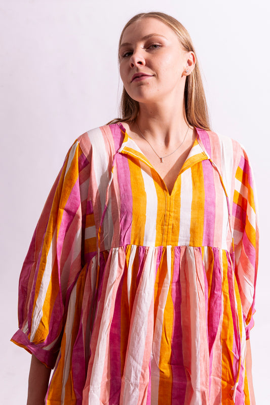 Cotton Sangria Dress - Maxi