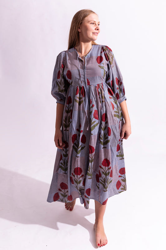 Cotton Zahra Dress - Maxi