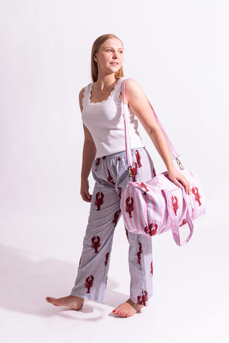 Cotton Lobster Beach Pants - Blue