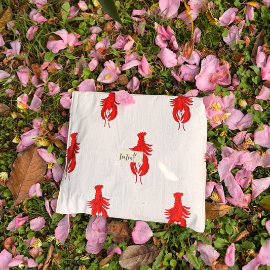 Cotton Lobster PJ Set - White/Short