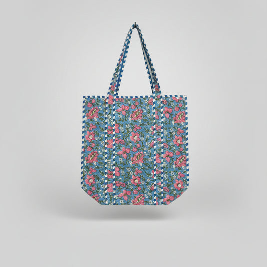 Reversible 100% Cotton Tote Bag - Flora