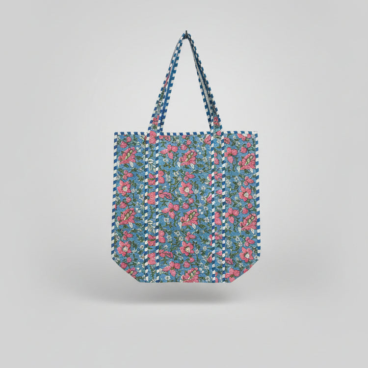 Reversible 100% Cotton Tote Bag - Flora