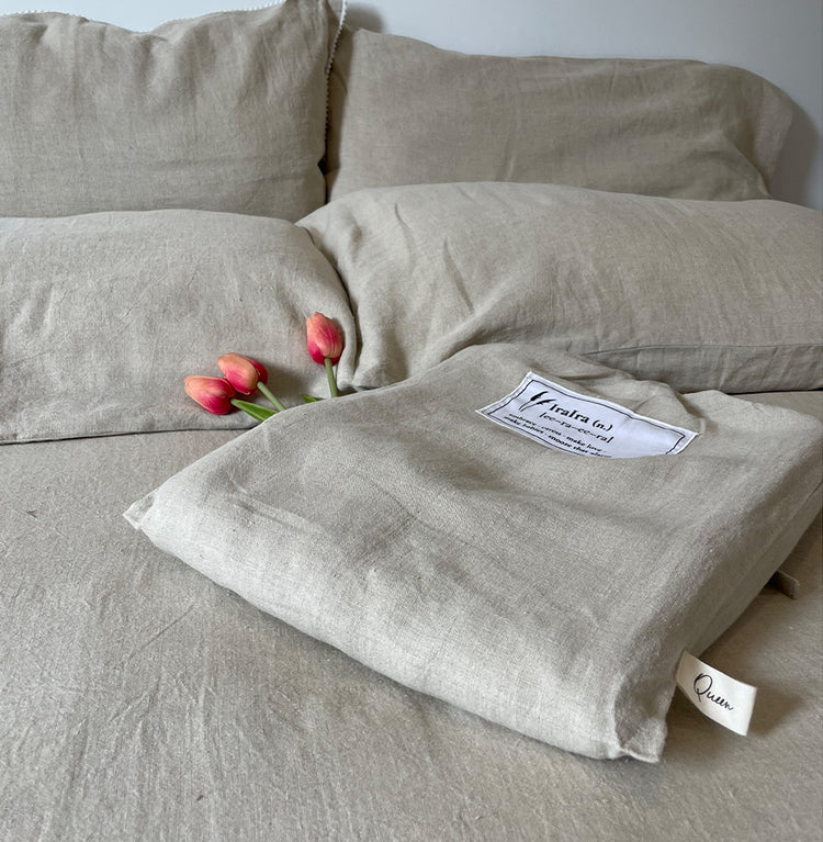 Oatmeal Bliss Linen Duvet Set