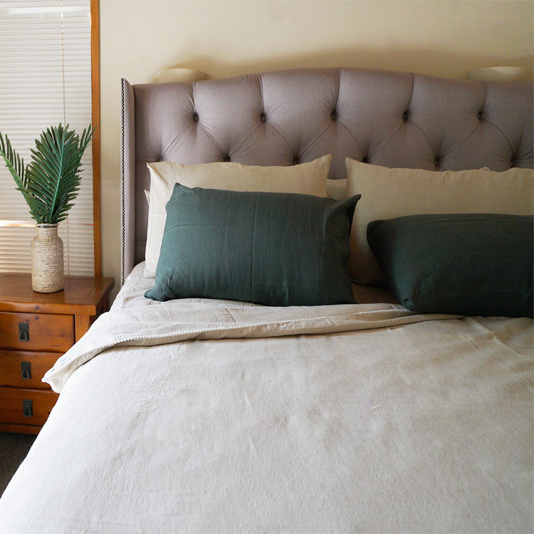 Oatmeal Bliss Linen Duvet Set