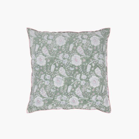 Linen Marlowe Reversible Euro Cushion Cover - Sage Green